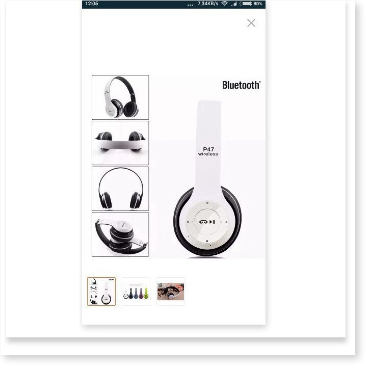 Tai nghe chụp tai cao cấp có khe thẻ nhớ - Bluetooth- FM P47 | BigBuy360 - bigbuy360.vn