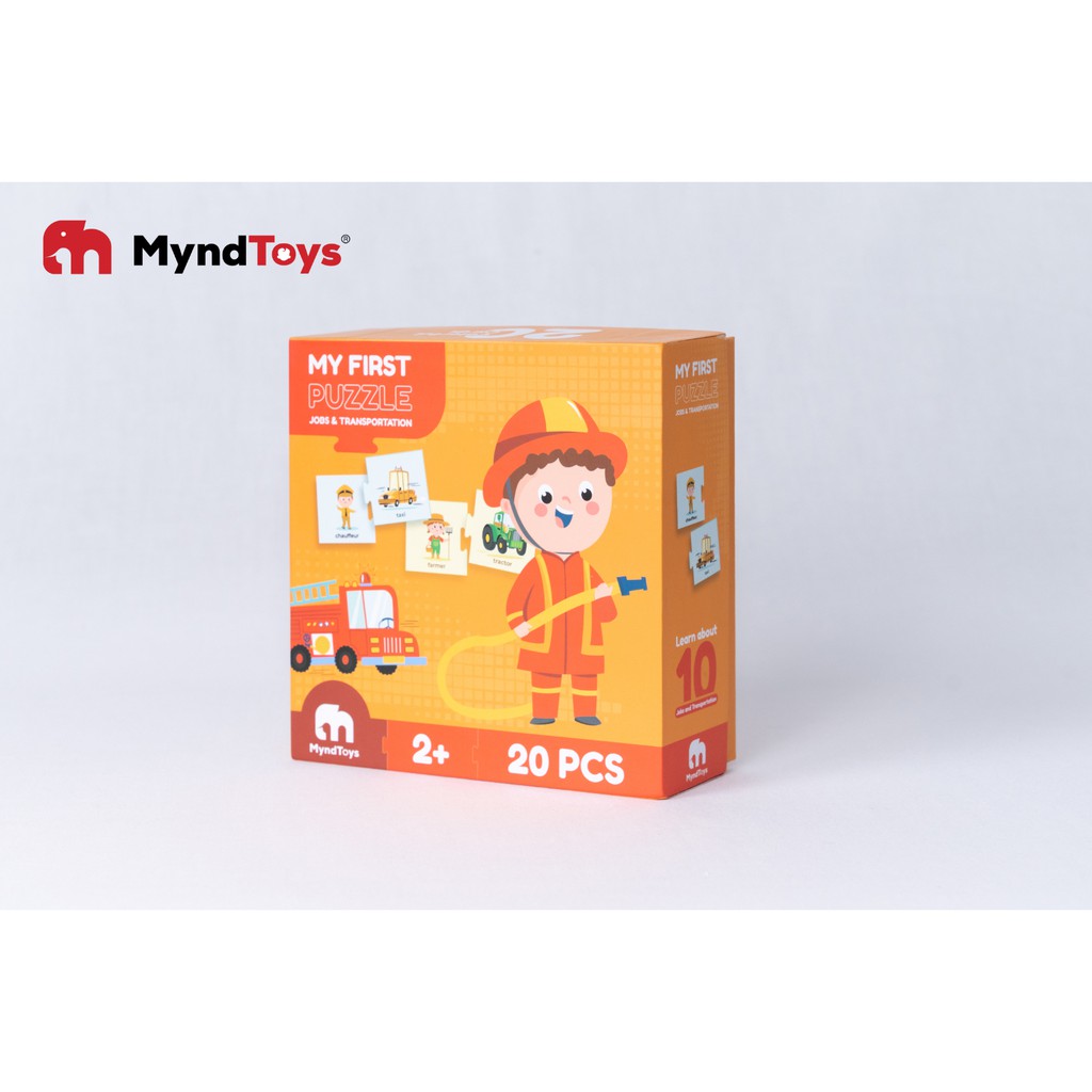 ĐỒ CHƠI GIÁO DỤC GHÉP HÌNH MYNDTOYS MY FIRST PUZZLE – JOBS & TRANSPORTATIONS DÀNH CHO BÉ 2+ TUỔI