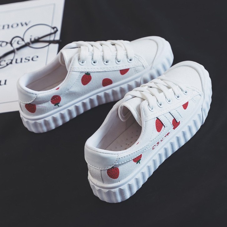 Giày Thể Thao Nữ [FREESHIP] Giày nữ - Giày sneaker dâu tây xinh xắn dễ thương năng động - Giảm ngay 20k - B4 | BigBuy360 - bigbuy360.vn