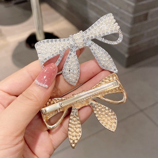 Kẹp Tóc Nơ Đính Ngọc Trai Lấp Lánh