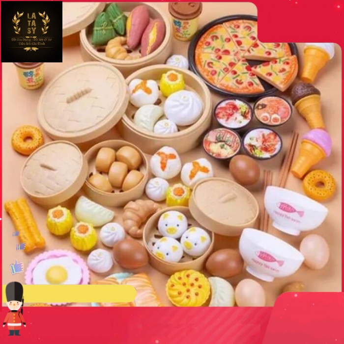 Bộ Đồ Chơi Nấu Ăn Mô Hình Chất Liệu Nhựa ABS An Toàn Cho Trẻ Em Chi Tiết Đa Dạng {có tờ menu]