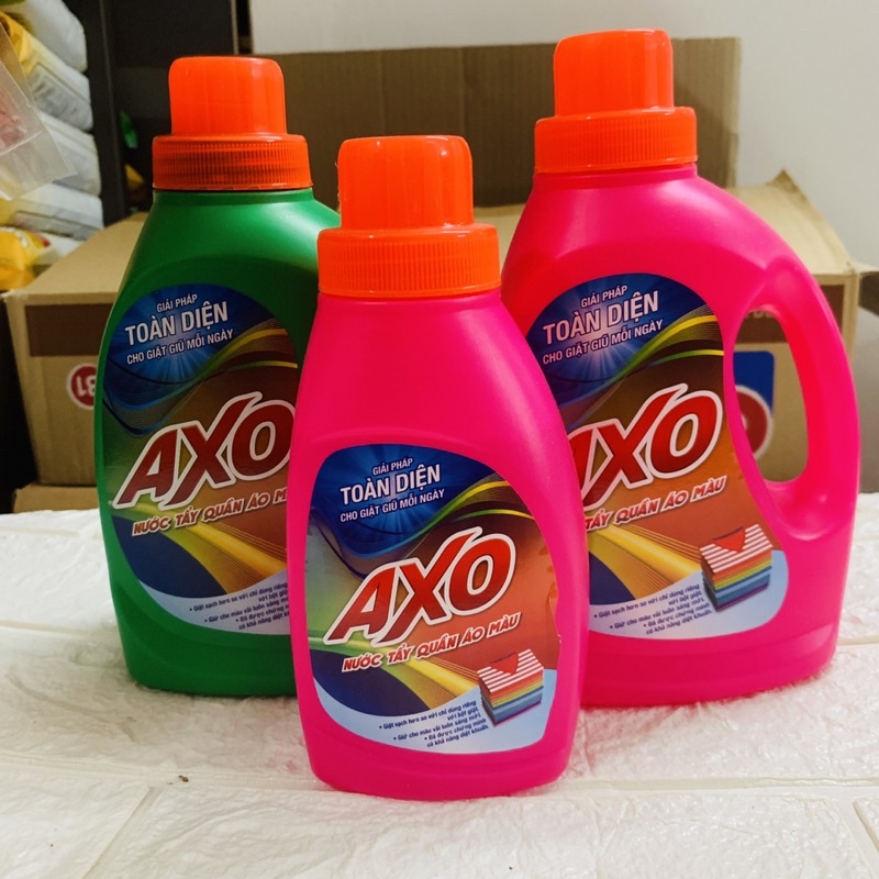 Nước Tẩy Quần Áo Màu AXO 400ml/800ml, tẩy sạch mà không làm phai màu quần áo