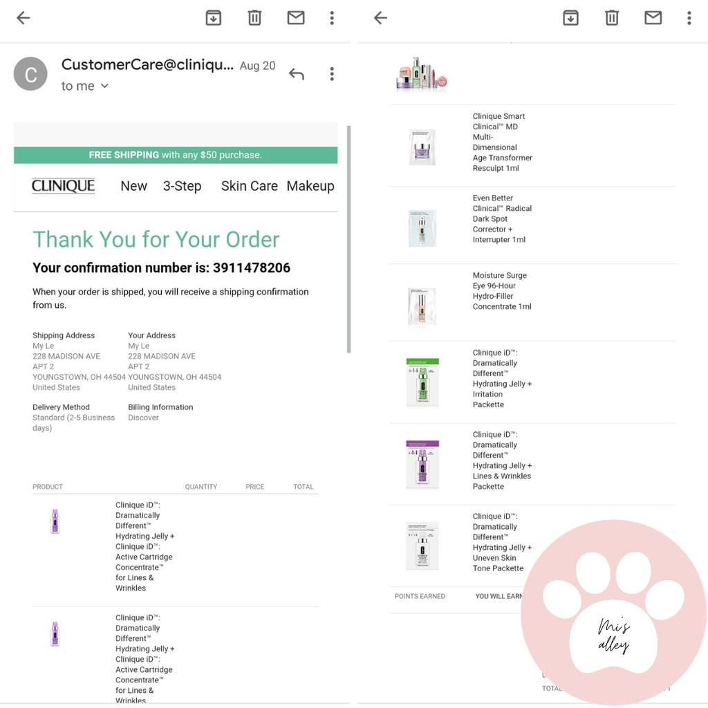 🌸CLINIQUE iD🌸Dưỡng ẩm 24h + lõi tinh chất Clinique iD Dramatically Different Hydrating Jelly FULL SIZE | Bill US