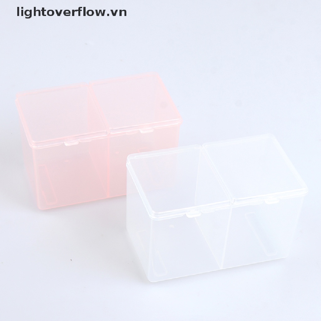 Hộp Đựng Bông Tẩy Trang Hai Ngăn Rỗng Nhỏ Gọn [VN]