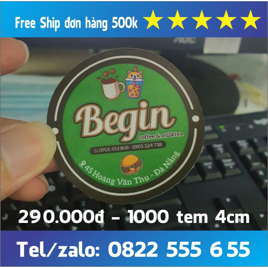 In Tem decal dán bao bì , ly nhựa thủy tinh tại Đà Nẵng