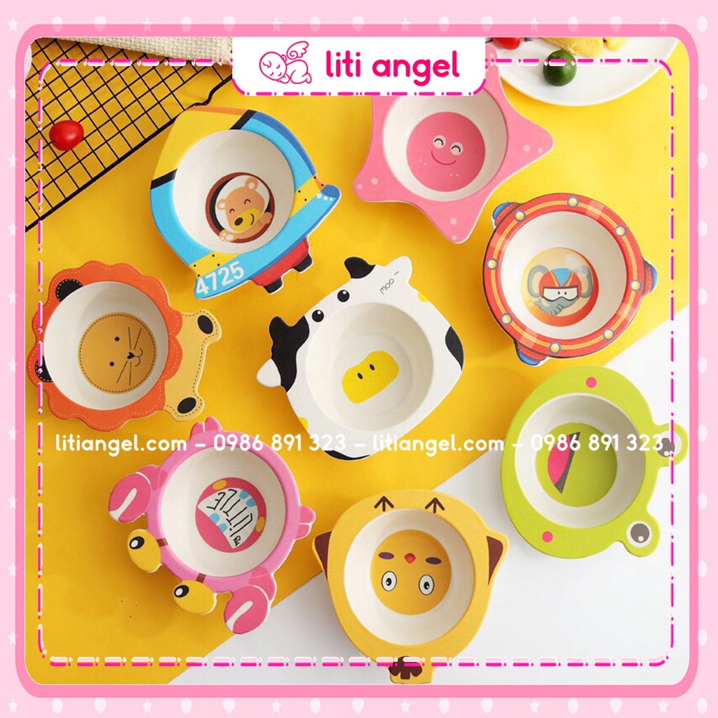 Chén bát ăn dặm hình con vật đáng yêu cho bé