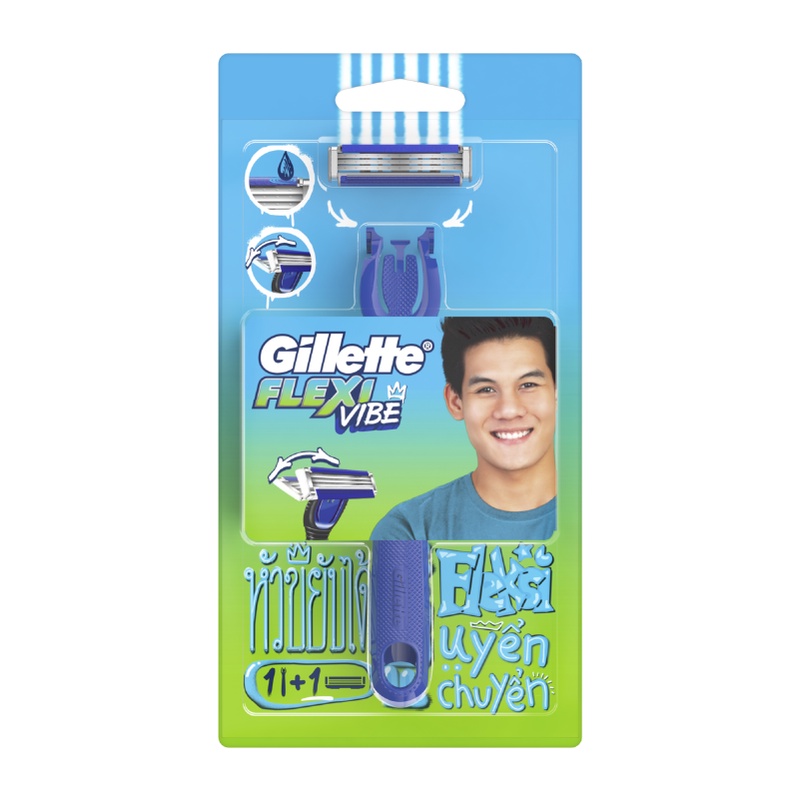 Dao Cạo Râu GILLETTE Flexi Vibe Hộp 1 Cán Dao Và 1 Lưỡi