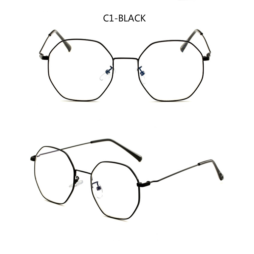 Kính cận gọng đa giác dáng tròn mới bằng kim loại đơn giản | BigBuy360 - bigbuy360.vn