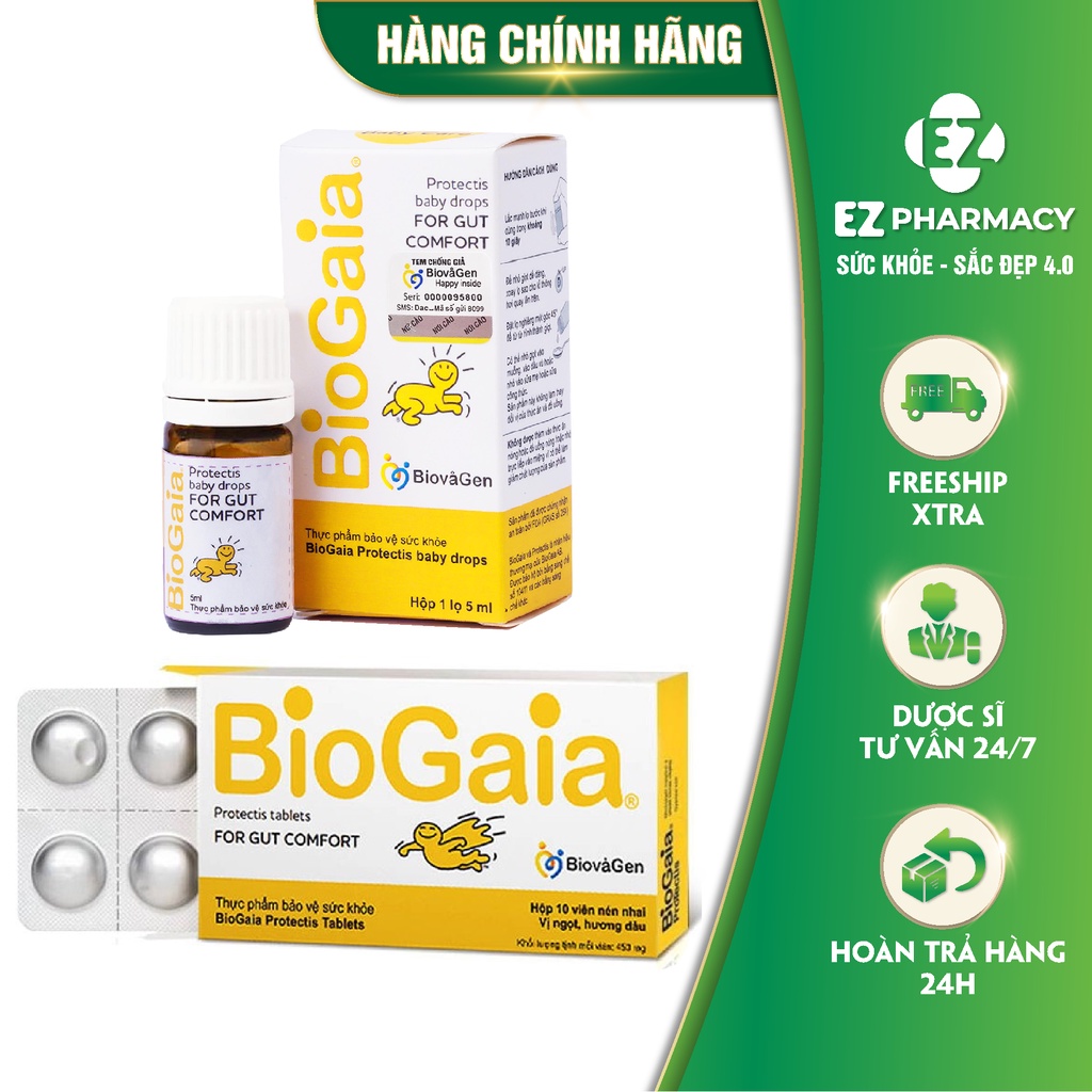 Biogaia Protectis Drop 5ml, Biogaia dạng viên men vi sinh - Tăng cường hấp thu miễn dịch, hết táo bón