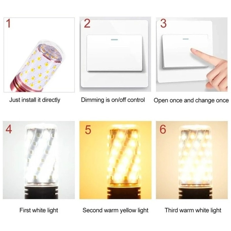 Bóng Đèn LED E14/E27 Tiết Kiệm Điện Năng 3 Màu Tùy Chọn Tiện Dụng