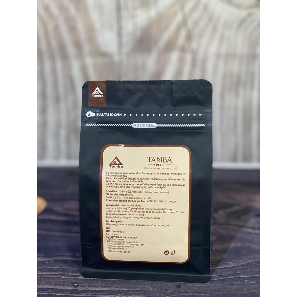 Cà phê hạt Robusta R1 nguyên chất 100% - Dark Roast - Tamba Coffee