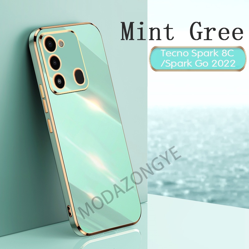 Ốp Điện Thoại TPU Silicon Mềm Chống Sốc Mạ Điện Cho Tecno Spark 8C Tecno Spark 8C Spark8C