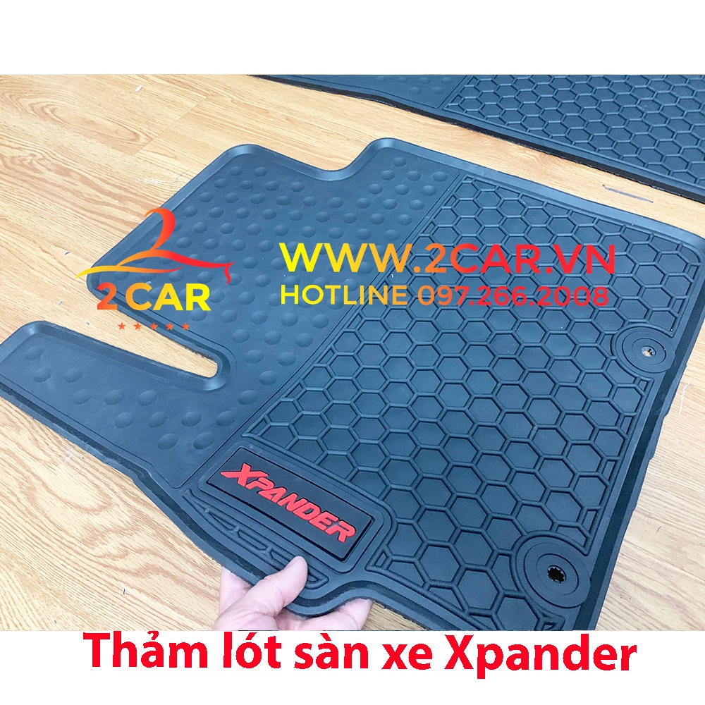Thảm lót sàn cao su xe Mitsubishi Xpander / xpander cross 2018- 2021, 2022, 2023 loại đúc dày, 3 hàng ghế dễ vệ sinh