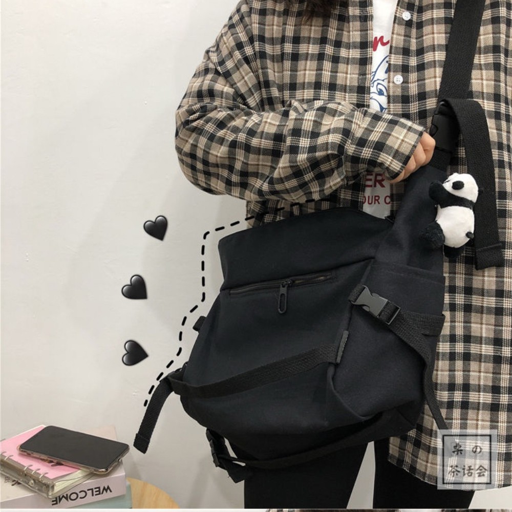 Túi đeo chéo canvas , vải bố ulzzang xinh đẹp đi học, đi chơi | BigBuy360 - bigbuy360.vn