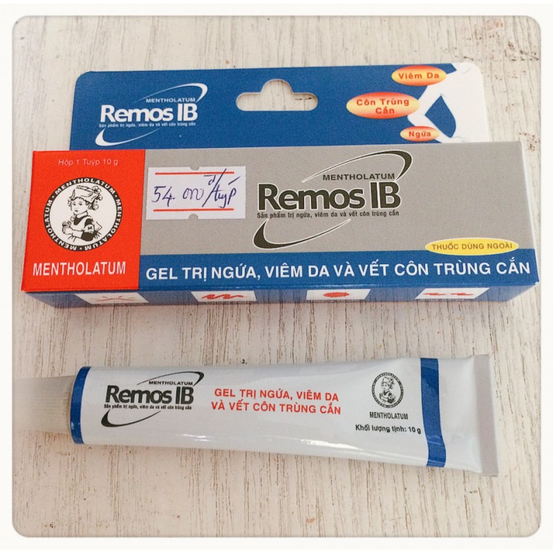 Mentholatum Remos IB – Gel trị ngứa, viêm da và vết côn trùng cắn 10g CN158