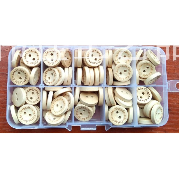Hộp cúc gỗ size 15mm