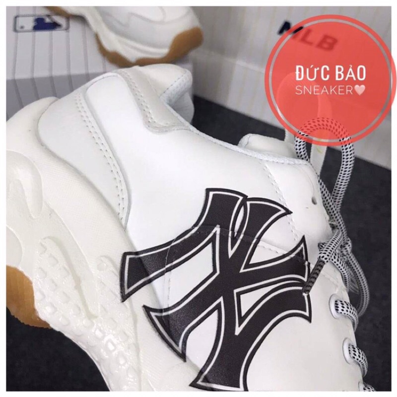Giày mlb Ny đế nâu 11 ❤️FREE SHIP❤️  Giày da thật ,để phân tầng ,chữ in cao cấp ,  thể thao nam nữ sneaker
