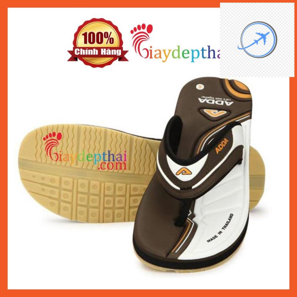 👘 Dép nam quai kẹp Thái Lan ADDA 2535 - Nâu 👘