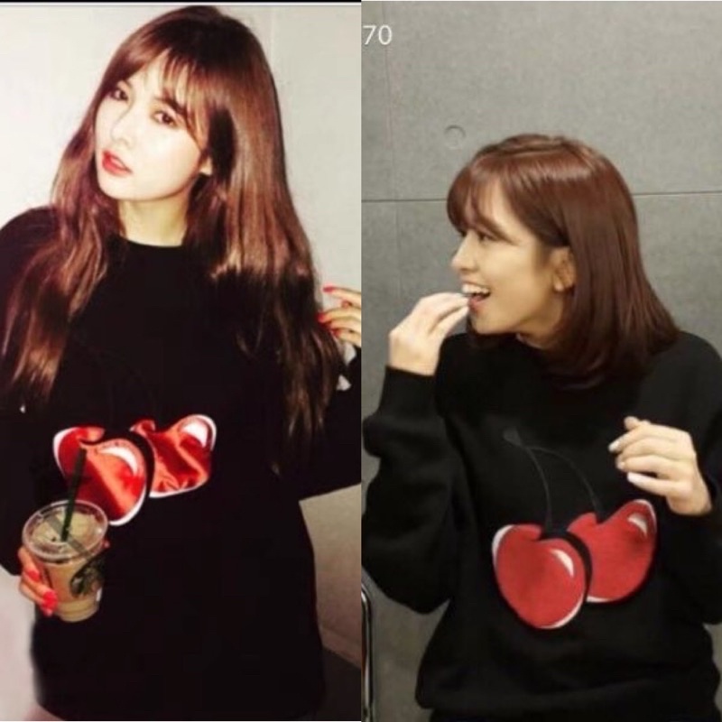 Áo sweater cherry KIRSH giống Wonyoung, Yujin , Irene & Seulgi , Hyuna