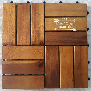 Sàn gỗ tự nhiên vỉ nhựa ngoài trời