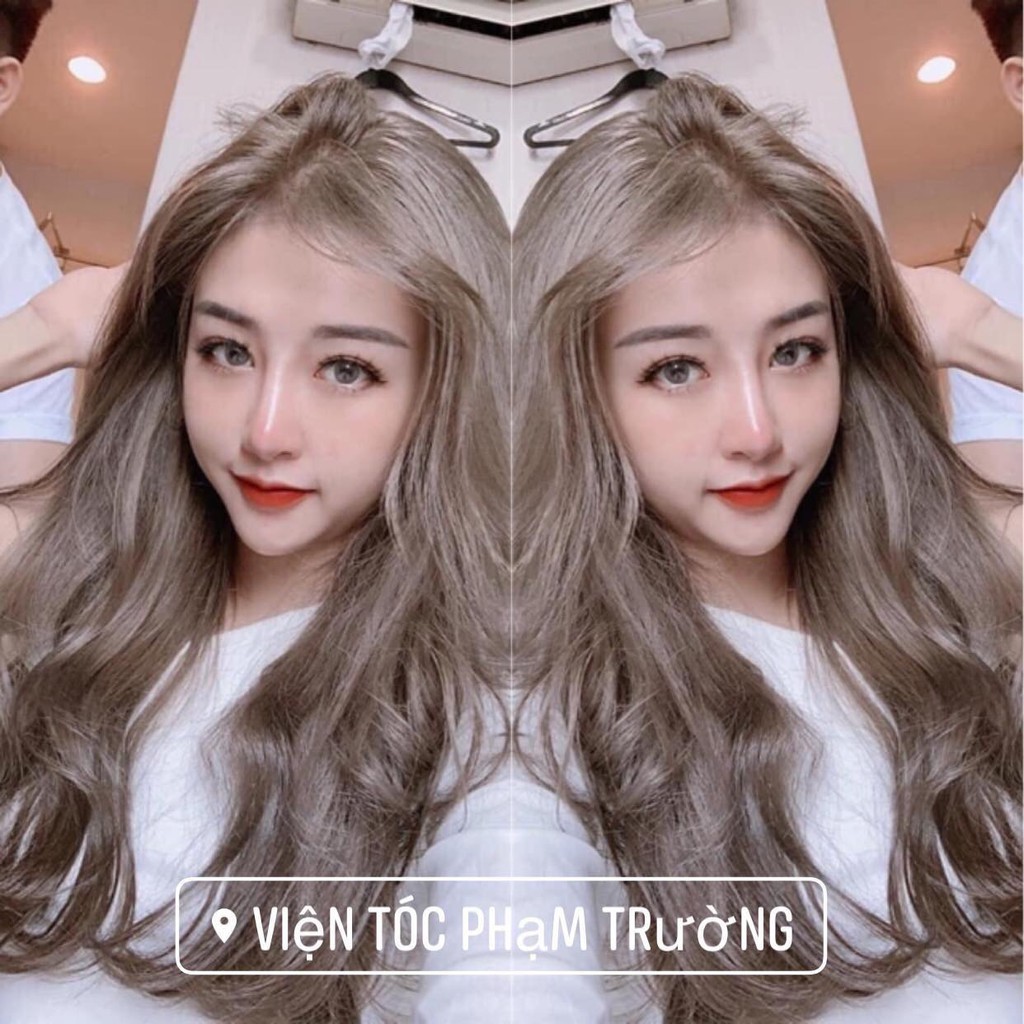 (Màu Khói lạnh, PHIÊN BẢN THUỐC NHUỘM TÓC giới hạn, chính hãng) Tặng kèm bộ giang tay và kem phát triển màu đầy đủ