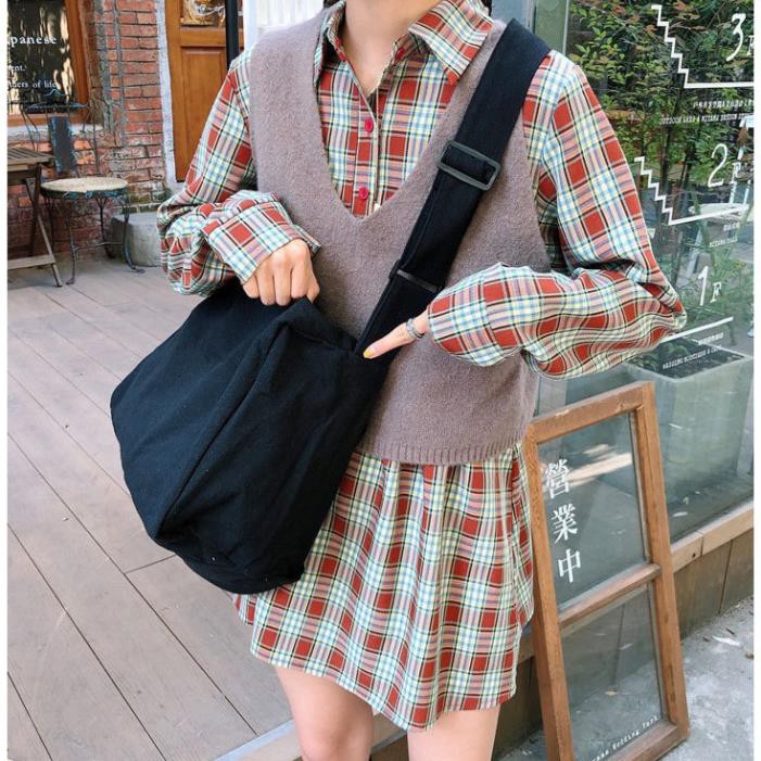 💕Túi vải đeo chéo dáng balo nam nữ bigsize đi chơi, đi học - túi đeo chéo to💕 | BigBuy360 - bigbuy360.vn