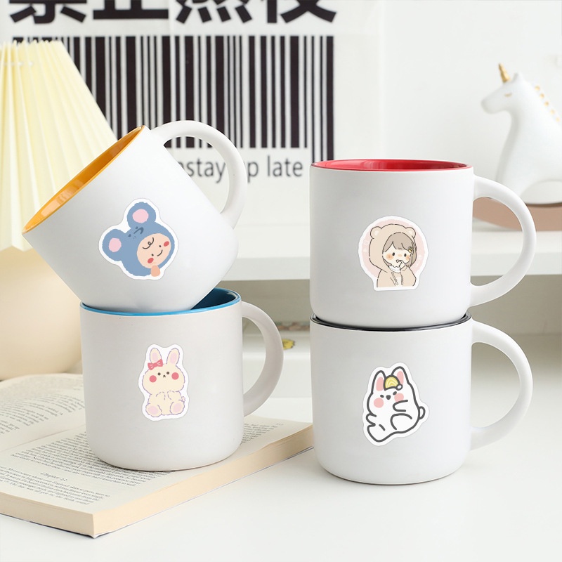 Hình dán sticker 100 tấm cute chống nước dán laptop, hình dán mũ bảo hiểm, dán xe, điện thoại, vali st101