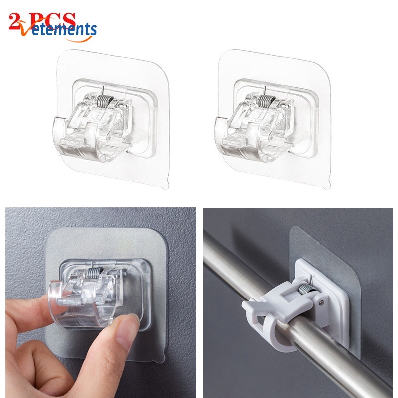 Set 2 Giá Đỡ Treo Rèm Cửa Đa Năng Có Thể Điều Chỉnh