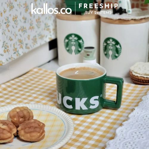 Bộ Ly Starbucks Curtis Kulig, Cherry Blossom, Black, Wordmark, Green Siren, Cream, KakaoFriends Mug - Kallos Vietnam