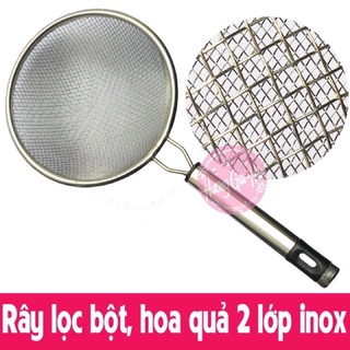 Rây lọc thực phẩm inox 2 lớp cao cấp.dày dặn.cứng cáp.