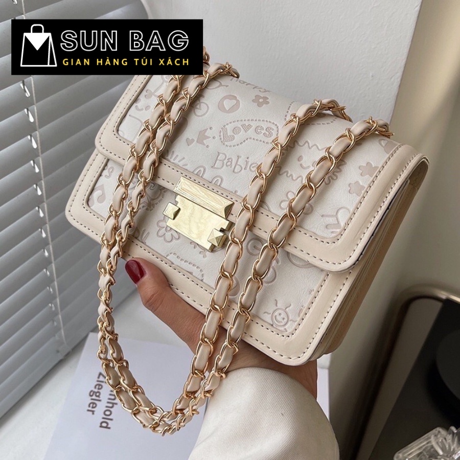 Túi xách nữ đeo chéo, đeo vai, túi cnk đi chơi, đi học, da đẹp, thời trang cao cấp size 22cm SB205