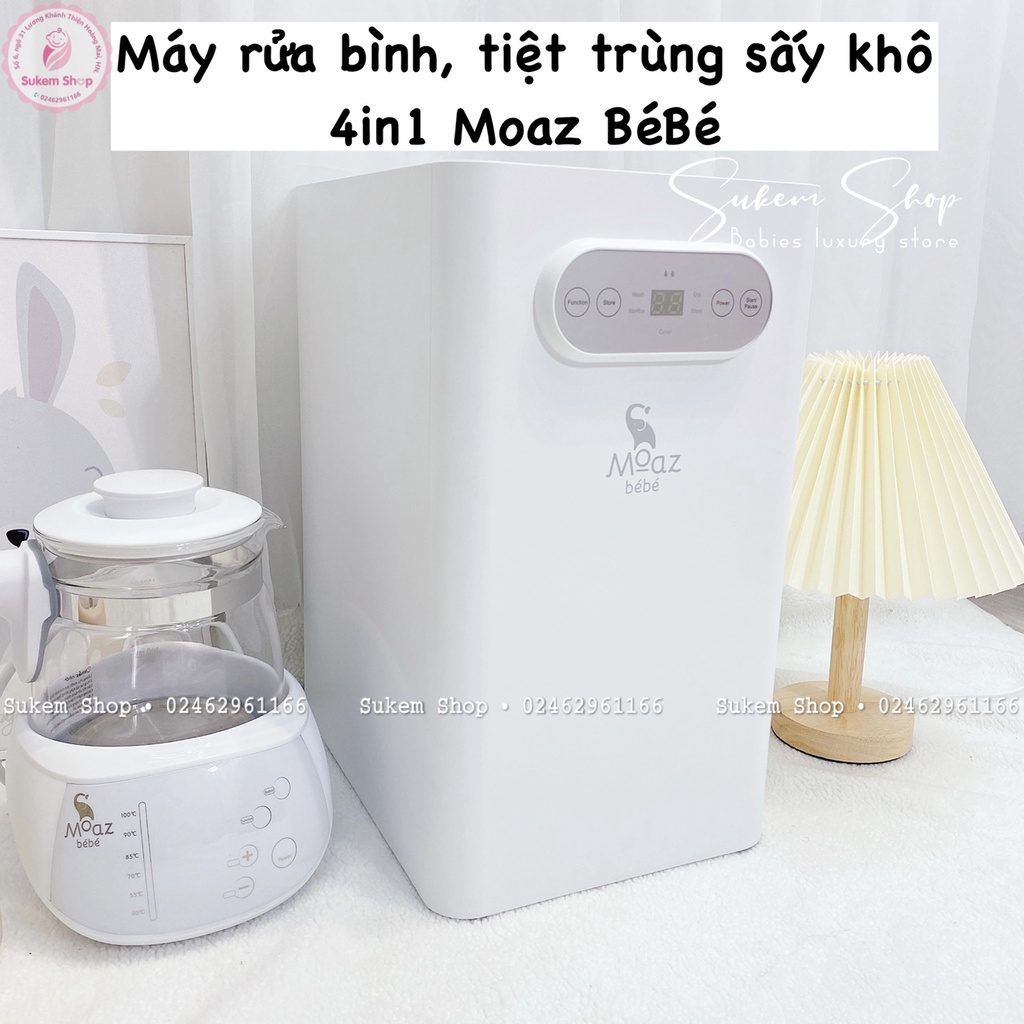 Máy rửa bình sữa, tiệt trùng sấy khô 4in1 Moaz BéBé MB035