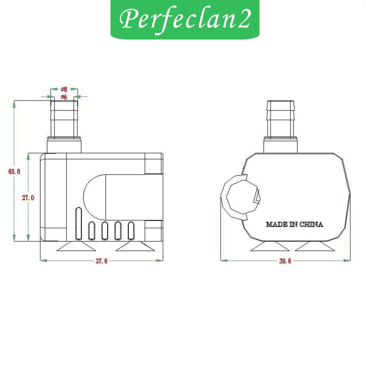 Set 2 Máy Bơm Nước Mini Không Chổi Than 3w 12v Siêu Yên Tĩnh Cho Hồ Cá