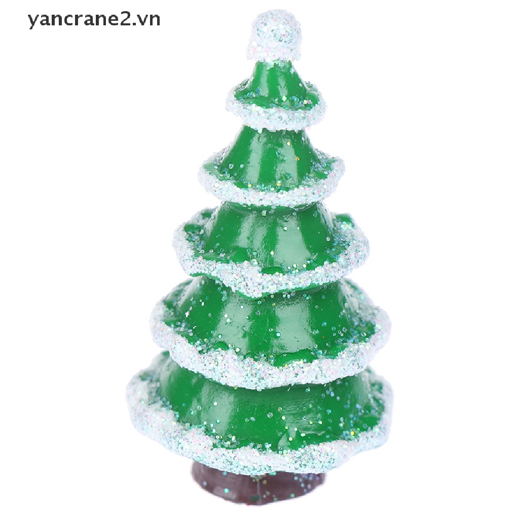 Mô Hình Cây Thông Giáng Sinh Mini Bằng Nhựa resin Trang Trí Thủ Công