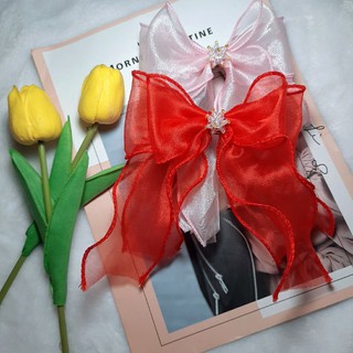 [XINH]Kẹp tóc nơ hàn quốc bản to nhỏ dành cho tóc ngắn và tóc dài 0035