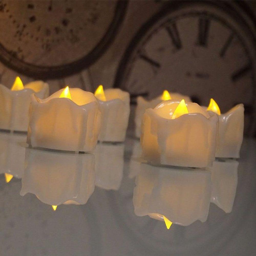 1 Nến Điện Tử Ánh Sáng Vàng Dùng Trang Trí Nhà Cửa Dịp Halloween