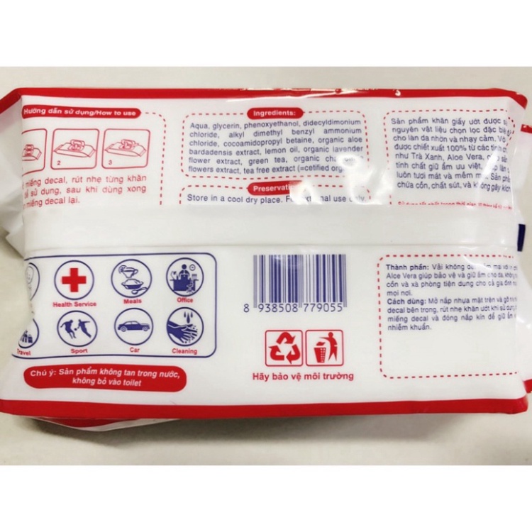 Khăn giấy ướt mini Baby chính  hãng không mùi 100 tờ tiện lợi cho mẹ và bé giá siêu rẻ, sử dụng an toàn đã kiểm định A36