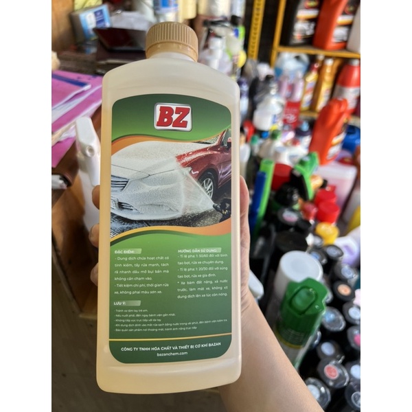 Nước rửa xe bz không chạm , siêu sạch siêu bóng , Nước rửa xe không chạm bz , xà bông bọt tuyết không chạm bz 1L