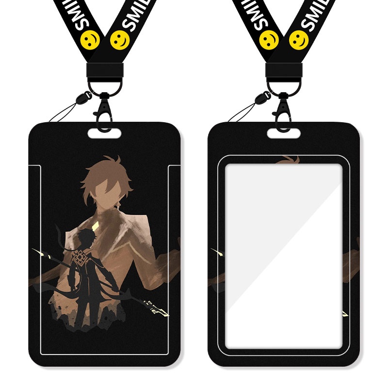 New Zhongli Hutao Genshin Impact Yuanshen Card Holder Meal Card Student Klee Xiao Keqing Hutao Bus Card Lanyard Mona Tartaglia Childe Venti Card Holder Work Card Kamisato Ayaka Kazuha Favorite Diluc Ganyu