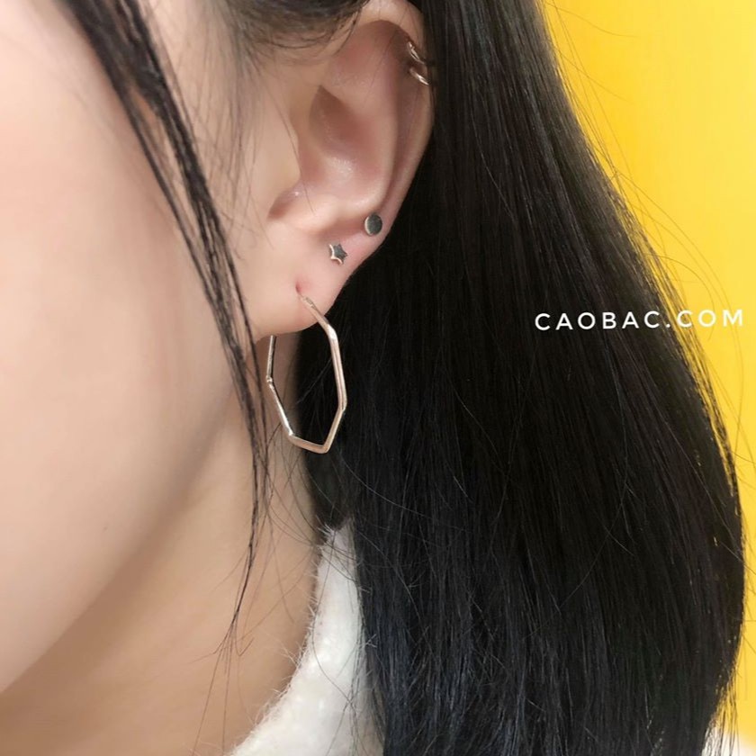 Khuyên lục giác bạc thái