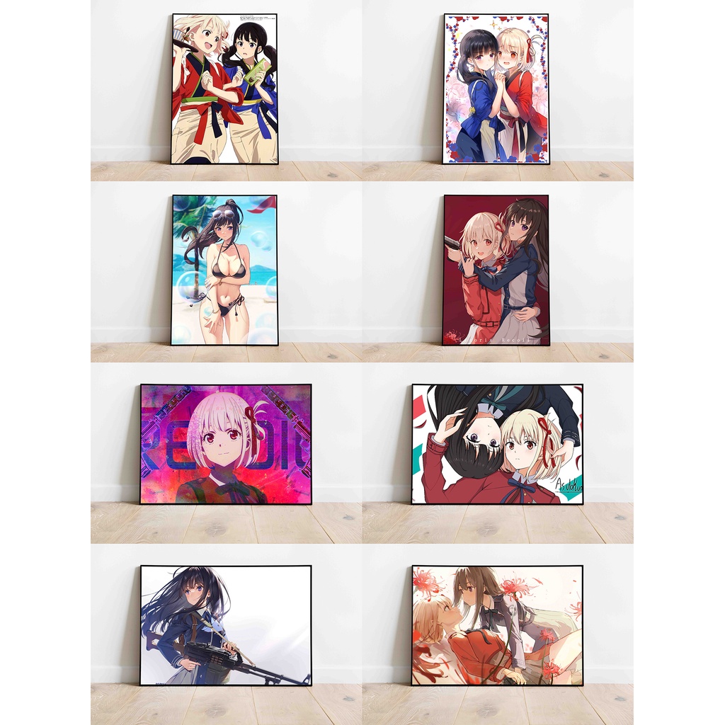 ẢNH POSTER A3 DÁN TƯỜNG CAO CẤP ANIME LYCORIS RECOIL (6) BY 2D TỘC SHOP