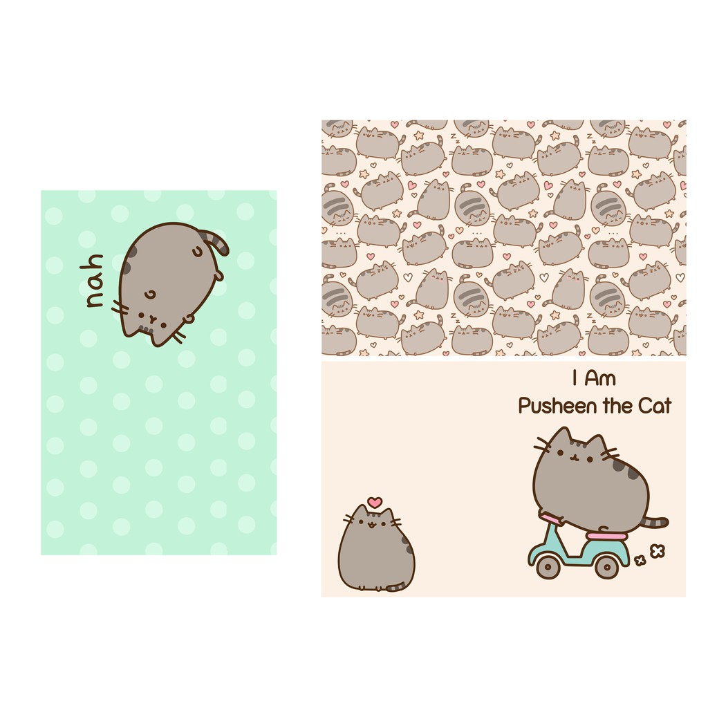 sổ kèm bút pusheen SB15 sổ kèm bút hoạt hình cute dễ thương