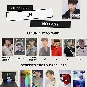 Có sẵn lẻ card off thành viên Stray Kids - I.N