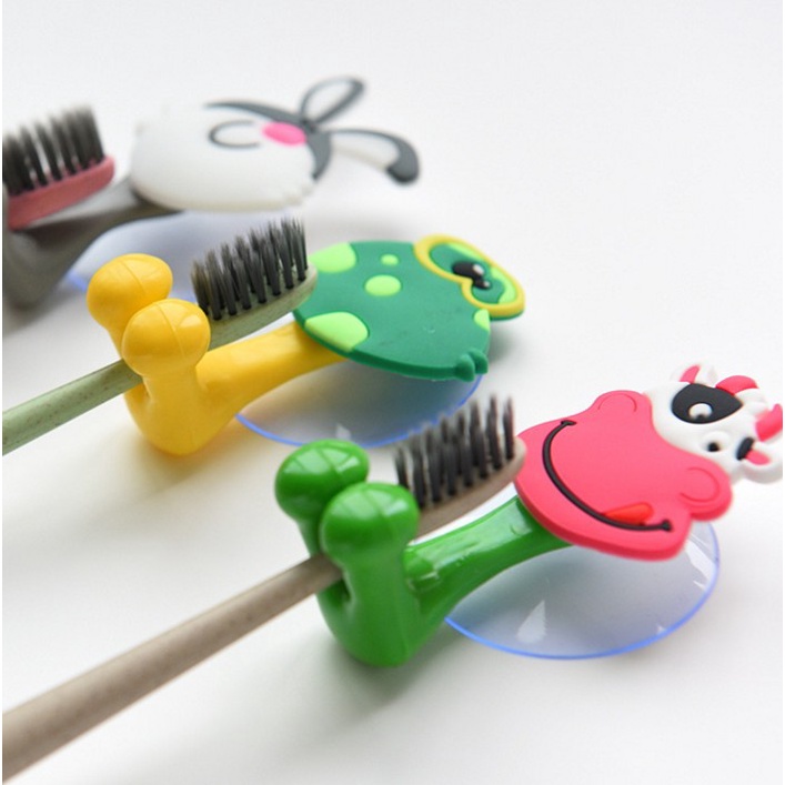 Kẹp bàn chải đánh răng hình thú hút chân không - Kẹp bàn chải đánh răng, cáp sạc hít tường đa năng hình thú
