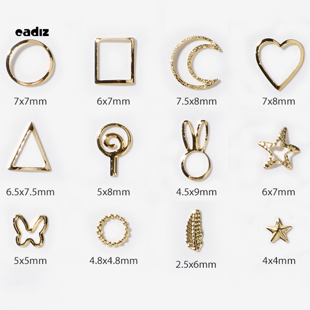 [Hàng mới về] 100 Phụ kiện đinh tán kim loại đính đá trang trí móng tay diy