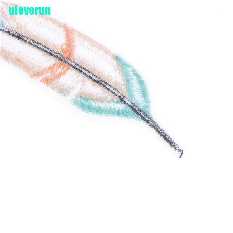 Uloverun Miếng Vá Quần Áo Thêu Hình Lông Vũ diy