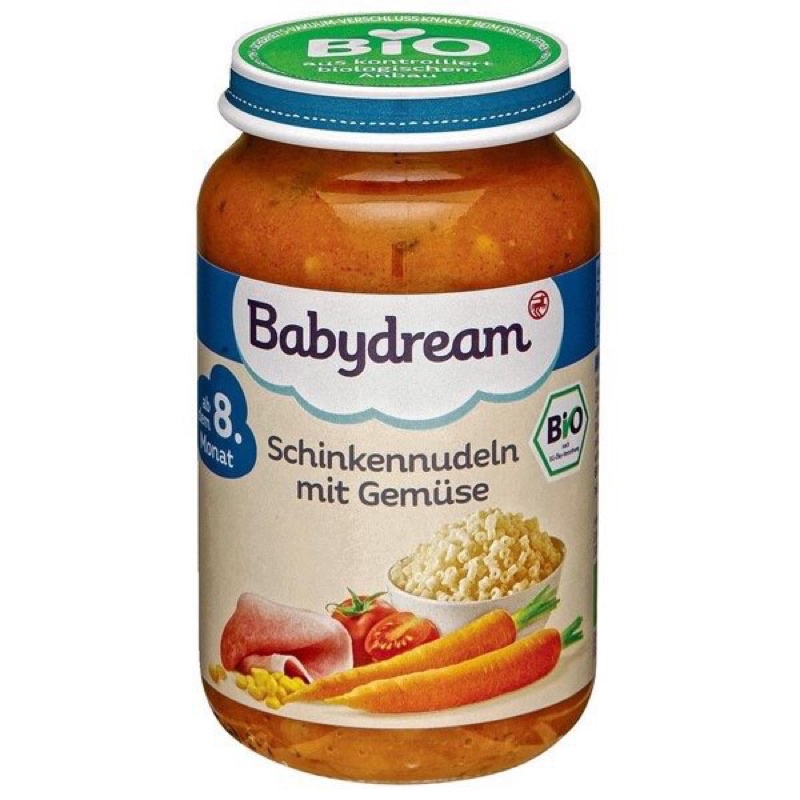 HỦ ĂN DẶM MẶN HỮU CƠ BABYDREAM CHO BÉ 8M