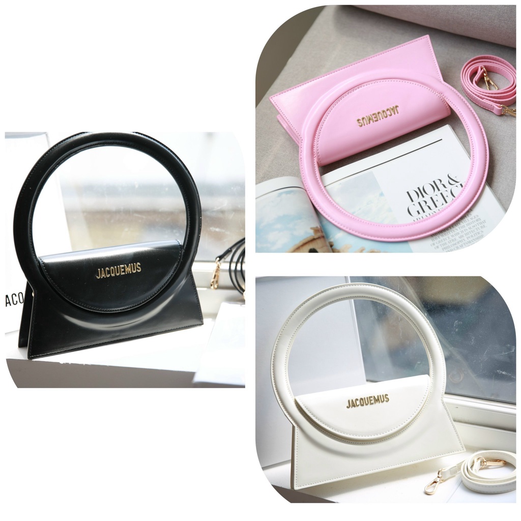 Túi đeo vai + đeo chéo, quai túi tay tròn 𝐉𝐚𝐜𝐪𝐮𝐞𝐦𝐮𝐬 𝐫𝐨𝐮𝐧𝐝 𝐛𝐚𝐠 - Hàng cao cấp fullbox