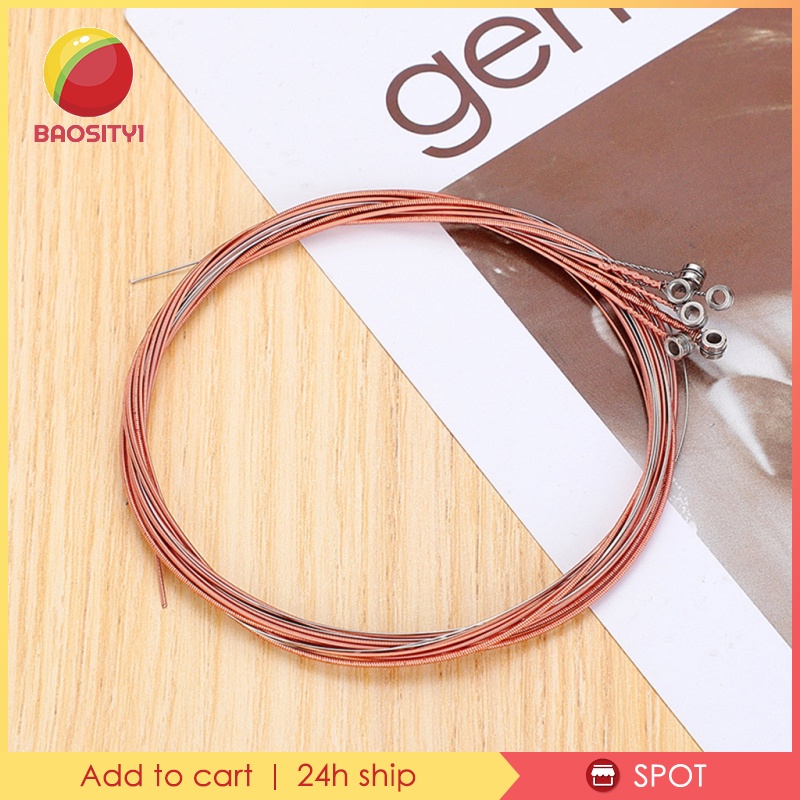 Bộ 6 Dây Đàn Guitar Bằng Thép Chống Mòn Thay Thế Tiện Dụng