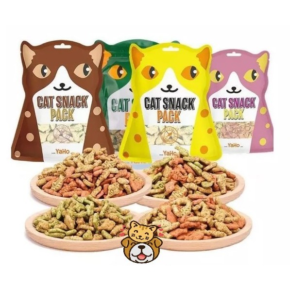BÁNH THƯỞNG CHO MÈO Cat Snack Pack Yaho Viên hình cá Gói 80g